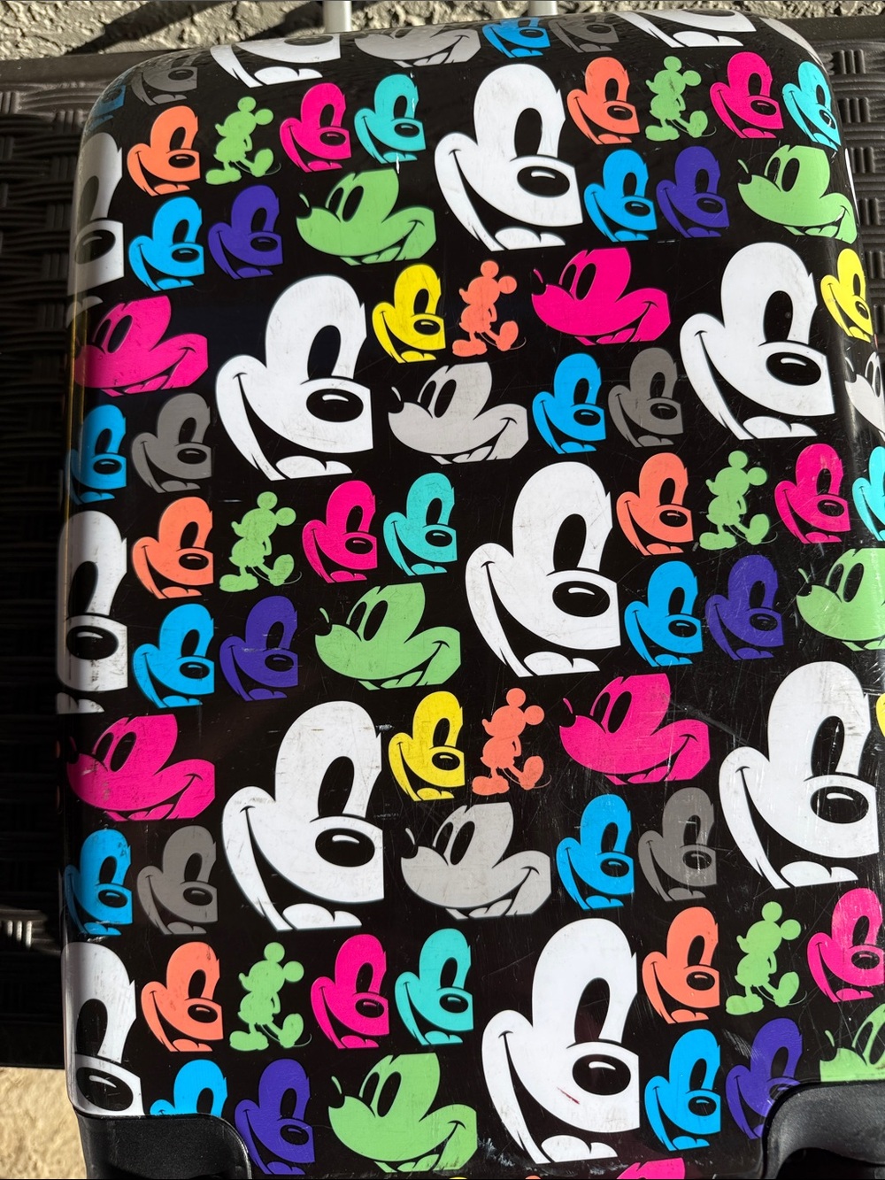 Disney Parks Mickey Mouse Pop Art Luggage 20" Hardcover Suitcase Spinner - Picture 13 of 15